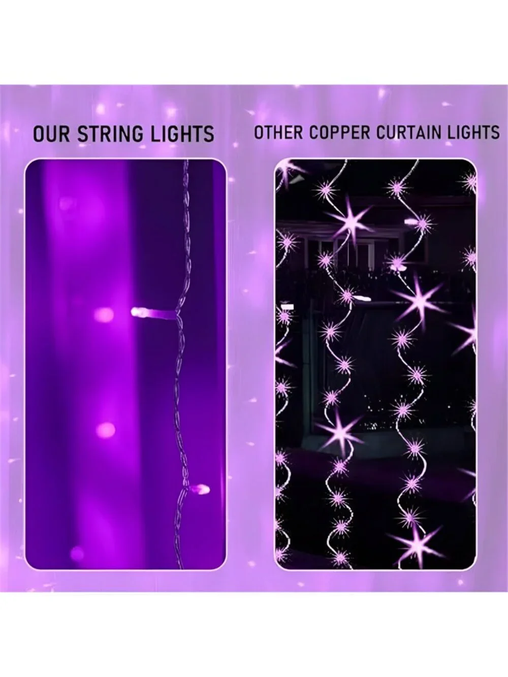 300 LED Christmas Curtain String Lights, Halloween Fairy Lights